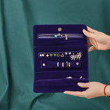 Velvet Jewelry Storage Roll Bag Organizer for Travel