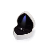 Women Portable LED Light Rings Jewelry Display Box Organizer Case