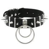 Punk Gothic Leather Choker Necklaces Heart Rivet Collar