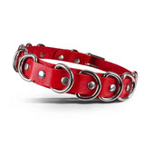 Gothic Red Pu Leather Choker Necklaces Heart Spike Rivet Neck Jewelry