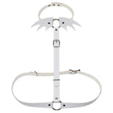 Punk Gothic Leather Choker Stainless Steel Chains Necklace Egirl Collar
