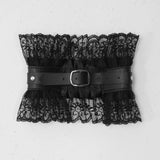 Punk Style Leather Buckle Front Lolita Necklace Choker