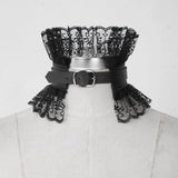 Punk Style Leather Buckle Front Lolita Necklace Choker