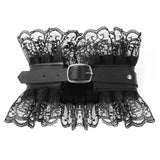Punk Style Leather Buckle Front Lolita Necklace Choker