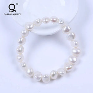 Purple Baroque Pearl Beads Bracelet 8mm