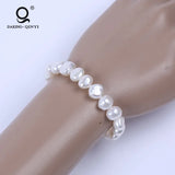 Purple Baroque Pearl Beads Bracelet 8mm