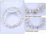 Purple Baroque Pearl Beads Bracelet 8mm