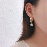 925 Silver Shell Pearl Drop Earrings Wedding Jewelry for Girls