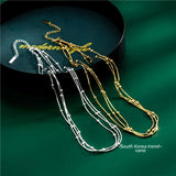 Real S925 Sterling Silver Necklace For Women Wedding Party