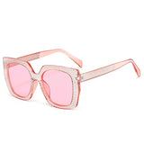 Retro Diamond Square Sunglasses UV400 Crystal Eyewear