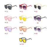 Retro Diamond Square Sunglasses UV400 Crystal Eyewear