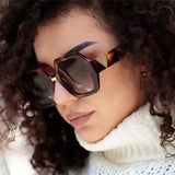 Retro Square Sunglasses UV400 Crystal Eyewear