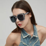 Retro Diamond Square Sunglasses UV400 Crystal Eyewear