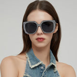 Retro Diamond Square Sunglasses UV400 Crystal Eyewear