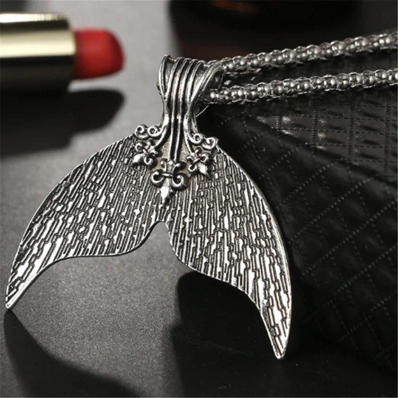 Retro Mermaid Tail Necklace Clavicle Chain Accessories
