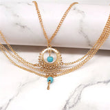 Retro Ethnic Wind Hollow Water Drops Anklet Texture Beach Anklet
