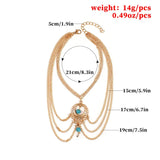 Retro Ethnic Wind Hollow Water Drops Anklet Texture Beach Anklet