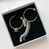 Rhinestone Eddie Hoop Earrings 18k PLATED