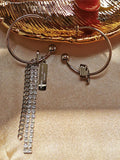 Rhinestone Eddie Hoop Earrings 18k PLATED