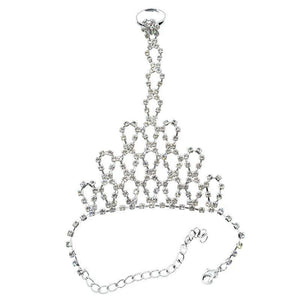Rhinestone Bangles & Chain Link Ring Wristlet for Wedding Party