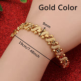 Romantic Heart Bracelet Dubai Ethiopian Women Jewelry