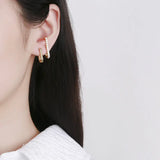 Sterling Silver 30MM Zircon Earrings for Anniversary Gift