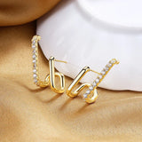 Sterling Silver 30MM Zircon Earrings for Anniversary Gift