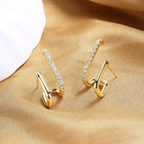 Sterling Silver 30MM Zircon Earrings for Anniversary Gift