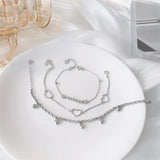 S925 Silver Heart Charm Bracelet Sweet Mori Jewelry
