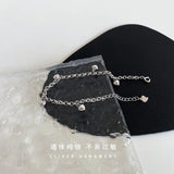 S925 Silver Heart Charm Bracelet Sweet Mori Jewelry