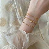 S925 Silver Heart Charm Bracelet Sweet Mori Jewelry
