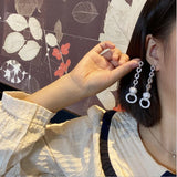 Leopard Long Earrings with Zircon for Women