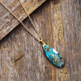 Turquoises Stone Pendant Choker Necklace Classic Women Jewelry