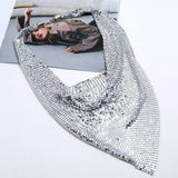 Sequin Necklace for Women Party Banquet Adjustable Collar