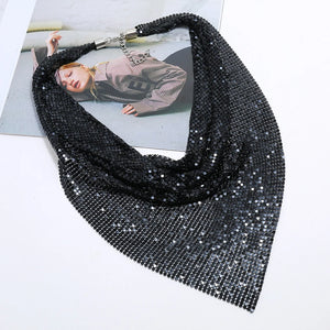Sequin Necklace for Women Party Banquet Adjustable Collar
