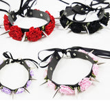 Women Sexy Leather Choker Necklace Punk Goth Collar