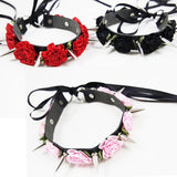 Women Sexy Leather Choker Necklace Punk Goth Collar