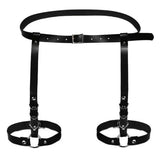 Women Harajuku Punk Rock Goth Garter Belts Leg Ring Leather Straps
