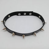 Sexy Punk Rock Spike Leather Choker Collar Belt