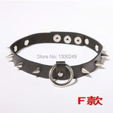 Sexy Punk Rock Spike Leather Choker Collar Belt