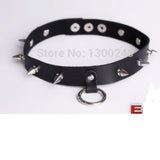 Sexy Punk Rock Spike Leather Choker Collar Belt