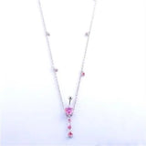 Rhinestone Dangle Navel Piercing Ring