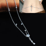 Rhinestone Dangle Navel Piercing Ring