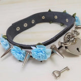 Women Sexy Punk Choker Necklace Harajuku Lolita Goth Sweet Heart LOCK Rivet