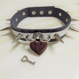 Women Sexy Punk Choker Necklace Harajuku Lolita Goth Sweet Heart LOCK Rivet