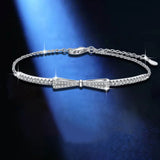 Bowknot Bracelet Zircon Wedding Party Jewelry Gift Metal Bracelet