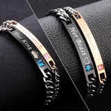 Silver Lucky Bracelet Crystal Heart Charm Bridal Wedding Jewelry Gift