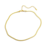 Women Silver Snake Bone Chain Necklace Choker 925 Jewelry