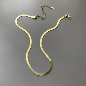 Women Silver Snake Bone Chain Necklace Choker 925 Jewelry