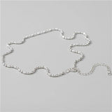 Sterling Silver 925 Beads Choker Chain for Women Necklace Party Jewelry